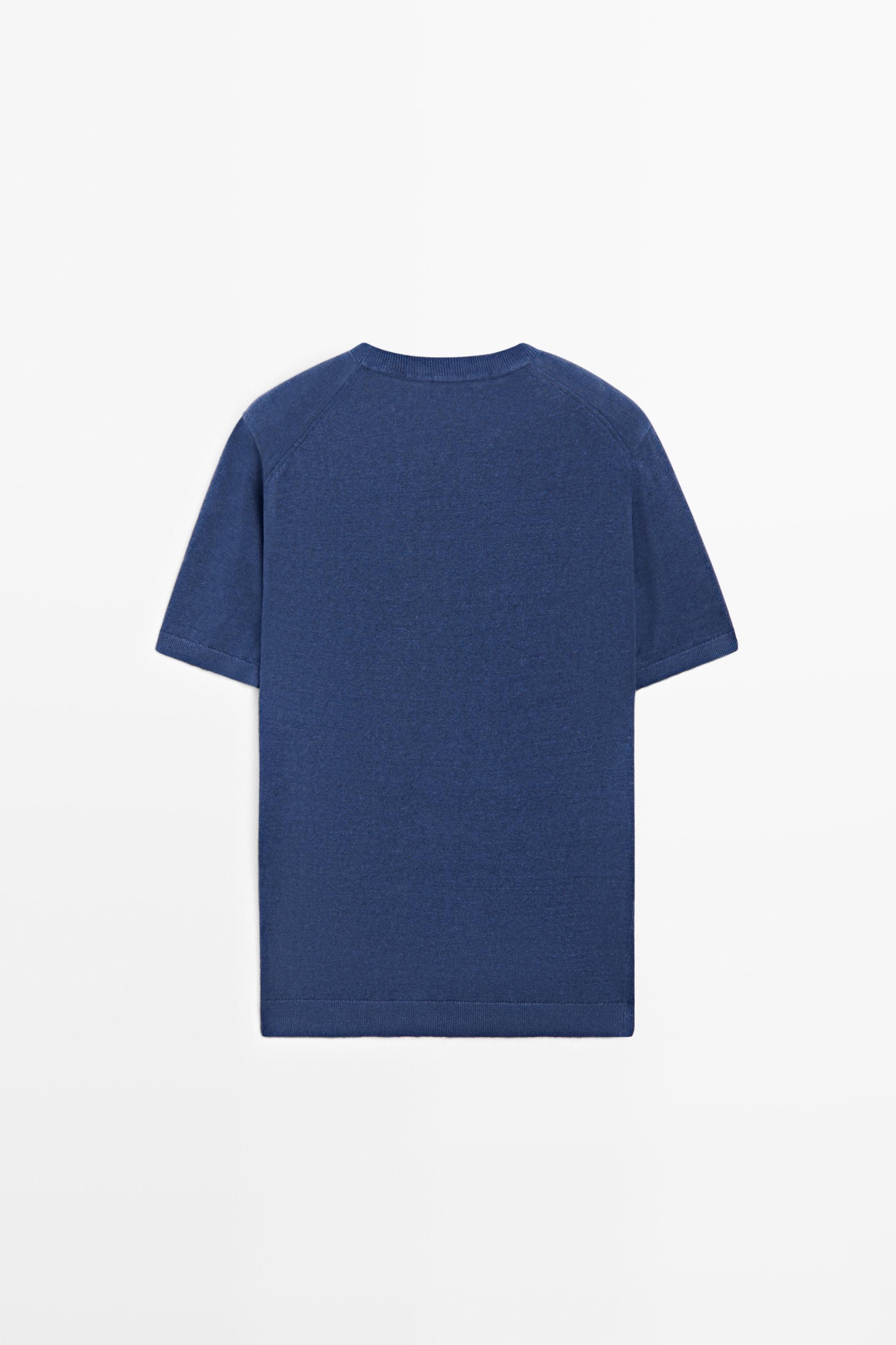 Lightweight 100% linen knit T-shirt